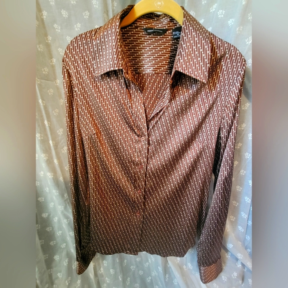 Vintage, 90's Moda International Silk shirt